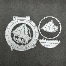 [春/夏] 金属切割模具帆船剪贴簿压花模板纸卡工艺模具 - 銀色 - 查看 7