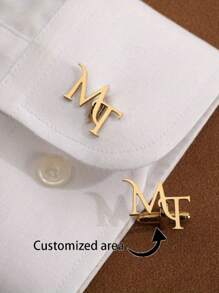 2pcs Custom Groomsmen Cufflinks, Personalized Initial Letter Cufflinks, Groomsmen Gift, Customized Art Monogram Cufflinks, Best Gift For Men, Birthday, Christmas, Halloween