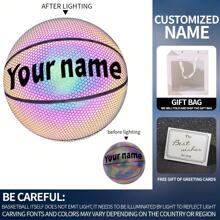 1pc Customized Personalized Engraved Gift, Customizable Name Logo Signature Gift For Men & Women, 7# Ball, Reflective Basketball, Home Decor Gift, Christmas Gift, Birthday Gift For Boyfriend/Girlfriend, Anniversary Pet Gift, Wedding Gift, Valentine's Day Gift, Personalized High-End Art Gift, Party Favor - Black Reflective Basketball - View 9