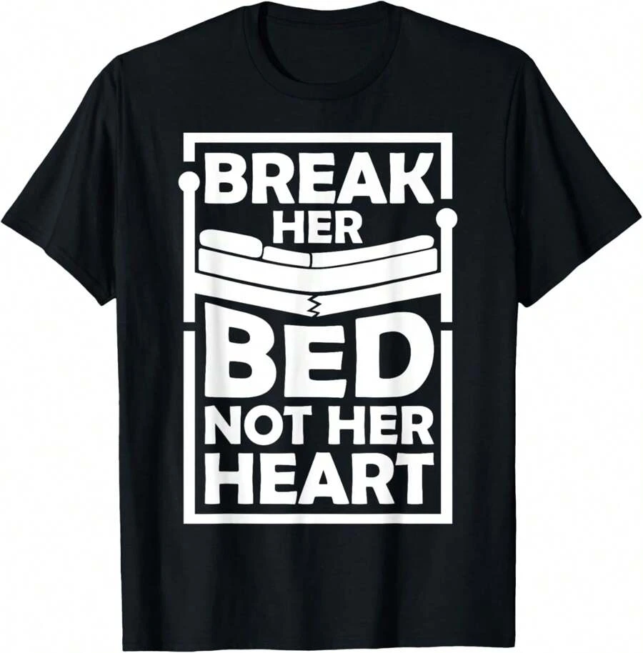 Men's Funny T-Shirt Graphic T-Shirt For Men Guitar Pick T-Shirt Soft Fabric, Breathable, Comfortable Short Sleeve T-Shirts Perfect For Summer - Làm hỏng giường của cô ấy chứ không phải trái tim cô ấy - Xem 1