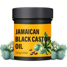 2PCS 100g Jamaican Castor Oil Hair Care, Pure Natural Cold Pressed, Moisturizing And Nourishing The Scalp And Hair Roots, Making The Hair Thicker, Stronger And Healthier, Suitable For All Hair Types Including Curly Hair, Suitable For Both Men And Women