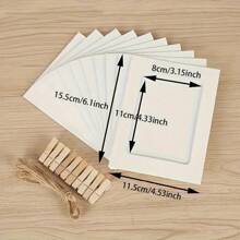 1 Set Photo Frame With Clips, Banner Wreath For Home Decor (10 Frames + 10 Clips + 1 Rope), Handmade Craft And Sewing Supplies, Party Decorations For Spring, Summer, Autumn, Winter, No Power Source Required, No Batteries, No Feathers