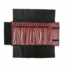 Luxury Leather Jewelry Roll Bag Exhibitor Portable Set Jewelry Carring Pouch Organizer Multi Functional Necklace Pendant Storage Bag