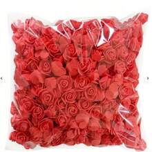 50 piezas de flores de espuma decorativas falsas surtidas de rosas, osos de peluche, unicornios y corazones de 3.5cm, materiales DIY