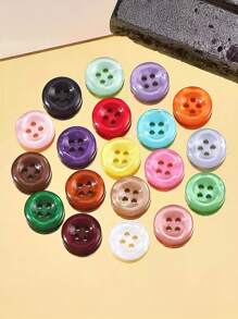 6 件彩色树脂圆形开衫纽扣，适用于衬衫、针织毛衣、服装、成人和儿童 DIY 工艺品