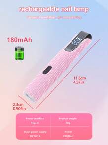 Lâmpada de unha, Lâmpada de unha UV, Secador de unha portátil USB de secagem rápida em formato de coração, Luz de unha LED UV para curar todos os géis de unha, Ferramenta de arte de unha recarregável para uso doméstico, Luz de cura de unha de gel, Luz de unha LED para unha de gel, Mini secador de unha portátil, Luz de cura de esmalte em gel, Ferramenta de arte de unha de manicure faça você mesmo em casa, Melhor presente para meninas - Multicolorido - Ver 9