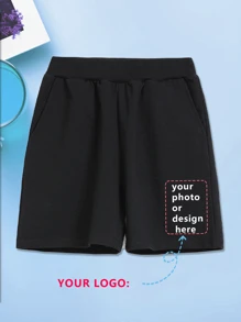 Custom Printed Pattern Casual Sports Shorts For Boys, Children Everyday Leisure Sports Bottoms