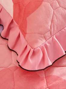 1 件柔软厚牛奶绒枕套，多色，蕾丝花边，单人床羊毛枕套，韩式家居枕套