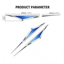 2pcs Side Doors Blade Car Sticker Automotive Decorative 3D Metal Personalization Stickers For BMW Benz Toyota Chevrolet - one-size - View 12