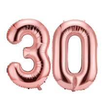 Globos de lámina de plata extra grandes del número 30 de 32 pulgadas y 40 pulgadas para el 30.º cumpleaños y decoración del 30.º aniversario - Multicolor - Ver 15