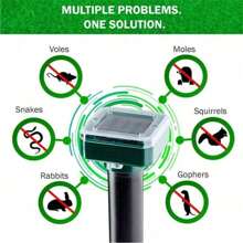 1/2pcs Solar Ultrasonic Rat Repellent Vibration Snake Repellent Suitable For Lawn, Garden, Courtyard, And Farm Pest Control