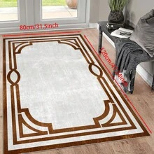 [Crystal Fleece 700g/㎡ Dotted Bottom 5mm Thickness] European-Style Living Room Bedroom Carpet, Washable, Non-Slip, Stain-Resistant Backing, Suitable For Bedroom, Dining Room, Kitchen, Office, Entrance, Living Room, Farmhouse Decoration, Indoor & Outdoor