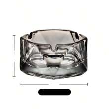 1pc Glass Ashtray, High-End Commercial/Home Decor Ashtray, Simple & Classy Smoking Tray, Fashionable &
