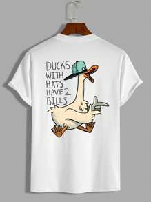 Men's Regular Fit Printed Short Sleeve T-Shirt, Fashion For Spring/Summer - Multicolor - View 3