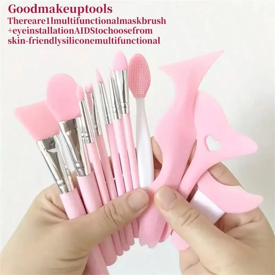 4 Pieces/Set Of Multi-Functional Eye Makeup Tools, Silicone Eyeliner Template, Mascara Mask Eyeshadow Applicator, Lipstick Applicator, Guide Wing Eyeliner Tool, Nose Cleaner, Blackhead Brush, Suitable For Beginners Silicone Eyeshadow Lipstick Positioning,Makeup,Cheap,Room Decor,Vanity,Travel,Bedroom,Makeup Accessories,Cheap,Stocking Stuffers,Makeup,Makeup Tools,Cheap Stuff,Gifts,Gifts For Women,Christmas Gifts - Dusty Pink - View 1