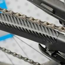 Bicycle Chain Protector Sticker Frame Scratch Resistant Dust Proof Mountain Bike Carbon Fiber Chain Protection Cover - Black - View 5