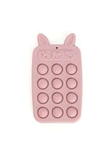 Silicone Bunny-Shaped Chewable Teething Toys, Pressable Bunny Teethers, Suitable For Soft Teething Toys For Both Boys And Girls.