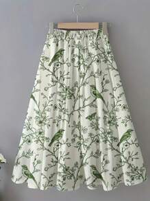 Gonna a fiori casual ed elegante da donna di taglia grande