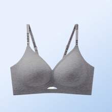 3 peças de sutiãs confortáveis casuais femininos, sutiãs simples que levantam e realçam o busto, roupas íntimas de tecido respirável e amigas da pele para mulheres - Multicolorido - Ver 6