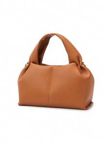 女士皮革手提包斜挎包，单肩包 Y2K 流浪包手提包带可调节肩带仿皮手提包秋季单肩包手提包钱包 - 棕色 - 查看 5