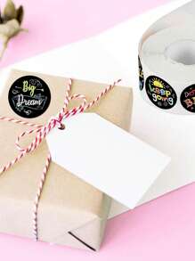 500pcs/Roll Chalk Doodle Black Label Stickers, Motivational Letter Poster Reward Encouragement Stickers, 2.5cm/1inch Round, Suitable For Learning Rewards, Games, Gifts, Stamps, Labels, Self-Adhesive Stickers Birthday Graduation Room Decor Home Decor Wall Decor Bedroom Decor Wall Art Bathroom Decor Room Decoration Stuff Living Room Decor House Decor Home Decor Living Room Wall Paper School Decor School Surprise Dormitory Decor Back To School School Supplies