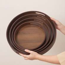 4 件/1 件竹制烘焙和糕点托盘、上菜托盘、储物托盘、甜点托盘