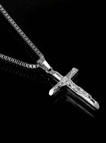 1pc  Stainless Steel Water Proof 18K IP Gold Plated Jesus Pendants Necklaces For Men Gift And Daily Wear