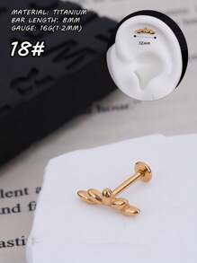 1pc Fashionable Golden Titanium Lip Studs Internal Thread Colored 5A Zirconia Ear Studs Heart Leaf G23 Implant Grade Lip Studs Chain Tassel Daith Earring Nose Ring Nose Septum Jewelry Kite Stone Rook Earrings Hinged Septum Hoops Lips Conch Helix Tragus Earrings Labret Monroe Lip Ring Lip Studs Top Screw Flat Back Earring Studs Conch Labret Monroe Medusa Lip Nose Piercing For Women Men Daily Wear Christmas And Halloween Day Gift - Yellow Gold - View 21