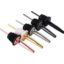 6pcs Automatic Rotatable Wine Bottle Pourer, Stainless Steel Olive Oil Sprayer Dispenser Nozzle, Liquor Bottle Pourers, Fits Around 3/4" Bottle Neck - Multicolor - View 7