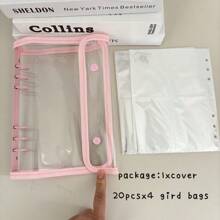 A5 Binder Double-Buckle Cover, 10pcs Refill Sleeves Bags, DIY Loose Leaf Photo Collect Book, Kpop Organizer Holder,Back To School,School Supplies