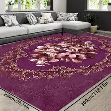 700g/Sq.M Crystal Velvet Rug With Non-Slip Backing, 5mm Thick, Bohemian Style Solid Color Rug, Soft And Washable For Indoor/Outdoor, Suitable For Living Room, Bedroom, Kitchen, Office, Home Decor Large Area Carpet Back To School