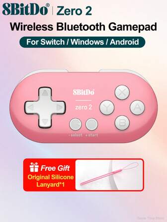  8BitDo Mini Size Gamepads PC Shortcut Key For Anki Procreate MacOS Keyboard Mode Zero 2 Controller Compatible With Nintendo Switch 2 Switch Android Windows 10 11 Steam Raspberry Pi Mini Ultra Portable Gaming Controle Wireless Joysticks 8 Hours Of Play Time,Blue Yellow And Pink ﻿