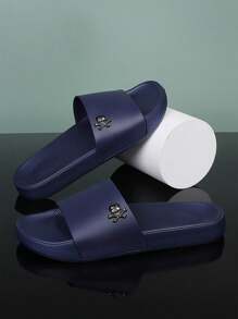 Men's Blue Skeleton Pattern EVA Casual Indoor Slippers - Blue - View 3