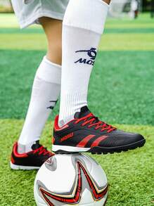A Pair Of Boy's Professional Soccer Cleats - TF Turf Ground, Breathable & Lightweight For Training And Competition