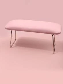 1Pc High Resilience PU Nail Hand Rest - Foldable Gel Lamp Compatible Cushion With Waterproof & Stain-Resistant Design For Manicure