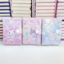 Sanrio 1 szt. Sanrio Plastikowy zestaw bardzo atrakcyjnych notatek papierniczych, pozioma linia do klasy, strona wewnętrzna, notatnik, mini kieszonkowy notes, losowy styl