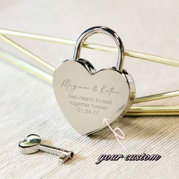 Personalised Love Padlock, Engagement Love Lock,Engraved Heart Love Lock With Key - Travel Bridge Love Locks For Honeymoon, Wedding Anniversary Holiday Trip Essentials, Gift For Wife Mother's Day Graduation,Multi-Functional,Durable,Ornamental,Reusable,Exquisite,Stylish,High-Quality,Colorful,Modern,Custom,Personalized,Unique,Ideal Gifts For Him,Ideal Gifts For Her,Boyfriend,Dad,Girlfriend,Mom,Family,Friends,Tea Room,Home,Garden,Office,For Anniversaries,For Valentine's Day,For Mother's Day,For Birthdays,For Father's Day,For Graduation,For Weddings,For Housewarming,Home Refresh