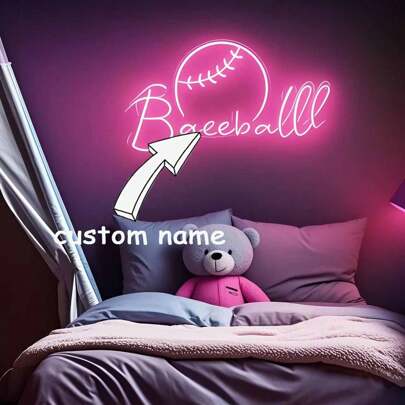 1pc Customized Separate Neon Light Poles For Fans, Glowing Neon Lights, Suitable For Home Decoration, Children's Room Decoration, Cafe Decoration, Restaurant Decoration, Garden Decoration, Party Decoration, Etc.