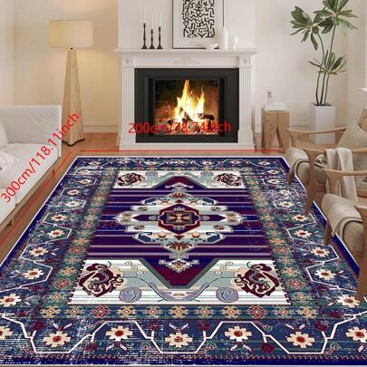 1 块水晶天鹅绒 700 克/平方米圆点底部 5 毫米厚家用地毯，可水洗、防褪色、防滑，适合节日和任何空间，包括酒店、办公室、沙发、床边、厨房、洗衣房、走廊、门廊、入口、楼梯母亲节返校浴室厨房装饰