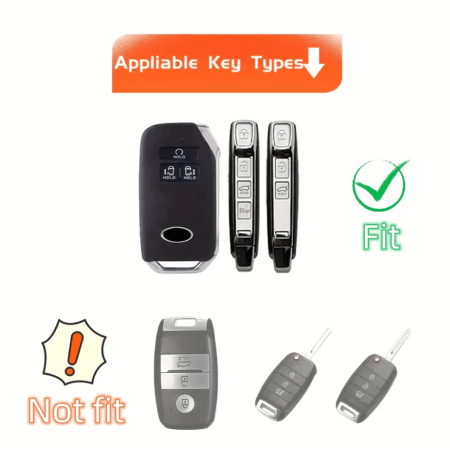 Uu 1pc TPU Key Fob Case Cover With Keychain For 2021-2022 For Kia For Carnival KA4 EX SX LX, 2023 For Fiesta - 7 Button Smart Remote Key Protector Shell