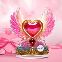 情人节粉色爱心翅膀家居卧室客厅桌面摆件组装道具节日装饰品 - 彩色 - 查看 3