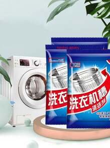 1 pieza Limpiador de lavadora, desinfectante, limpiador de lavadora antibacteriano, desinfección del tambor, antibacteriano, agente de limpieza efervescente para eliminar el moho, fuerte descalcificante, adecuado para lavadoras domésticas, cocina, baño, artículos para el hogar - Multicolor - Ver 2
