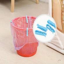 10/20pcs Trash Can Clips, Holder Rings For Garbage Bag Fixed Clip Home Use, Non-Slip Basket Edge Fixation Rings