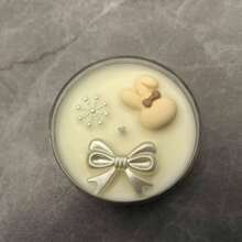 Velas de cera de soja com aroma floral, velas de aromaterapia artesanais em formato de coelho para proposta, decoração para casa