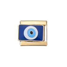 1 Peça Charm de Olho Redondo Romântico e Fashion na Moda, Elos Italianos Adequados para Fazer Pulseira de 9mm, DIY Joia para Mulheres