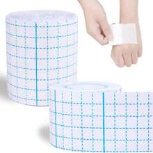 قطعة واحدة من شريط ضاغط غير منسوج قابل للتمدد ولاصق، ضمادة تنفسية قابلة للقطع واللف الحمائي، لفة شريط ضاغط (5 سم * 5 م) ، إكسسوارات جيم ، ضمادات رياضية - أبيض - مشاهدة 2