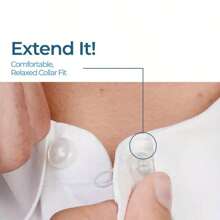 6/8/12 件衣领延长器，衬衫衣领延长器，纽扣延长器，衣领延长器，弹性纽扣延长器 - 彩色 - 查看 5