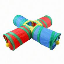 1 Đường hầm cho chuột lang trong nhà, ống cho nhím chinchilla, chuột hamster Hà Lan, phụ kiện lồng cho thú cưng nhỏ, lều cầu vồng có thể gấp gọn, đường hầm cho thú cưng nhỏ, đồ chơi tương tác - Nhiều màu - Xem 10