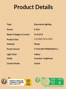 1pc 21.8cm/8.58in Height Festival And Party Lighting,Christmas Decorations Lights Outdoor, LED Lamp,Numbers 0-9, Letters A-Z, Christmas Decoration Numbers Lights, Holiday Accessory, Wedding Birthday Party Supplies, Room Scene Decor - Black - View 11