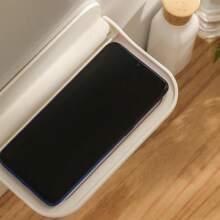 1pc Japanese Style No-Drill Foldable Bathroom Organizer Tray, Wall Mounted Bedside Storage Rack